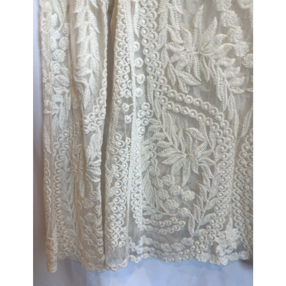 VTG Womens Lace Coquette Express Top Size S Embroidered Floral Dainty Feminine - Picture 7 of 16